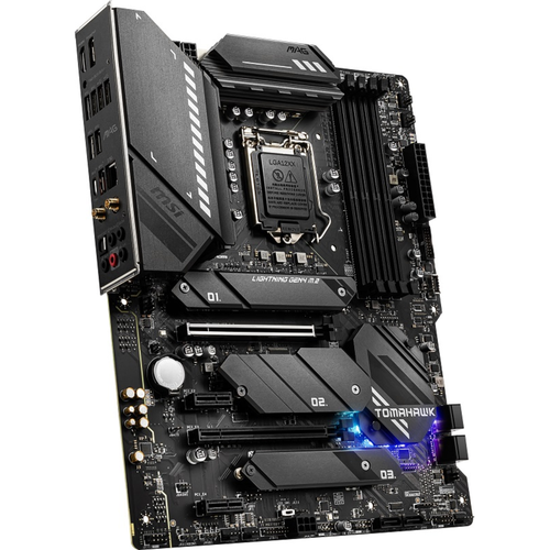 MSI MAG Z590 TOMAHAWK WiFi DDR4 5333MHz (OC) PCI-E Gen 4 M.2 USB 3.2 1x2.5G LAN WiFi 6 ATX Soket 1200