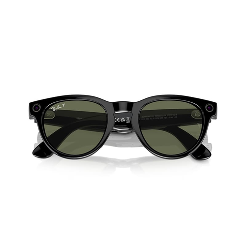 Ray-Ban Meta Headliner Ak�ll� G�zl�k Parlak Siyah Polarize G15 Ye�il