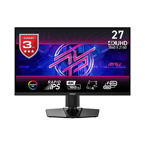 MSI MPG 274URF QD 27 3840x2160 160Hz 1ms HDMI DP Type-C HDR 400 FreeSync Premium Pro Gaming IPS Monitr