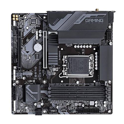 Gigabyte B760M GAMING X AX 1.1 Wi-Fi DDR5 7600 MHz (OC) PCI-E Gen4 M.2 USB 3.2 DP HDMI 2.5G LAN Wi-Fi 6E mATX Soket 1700