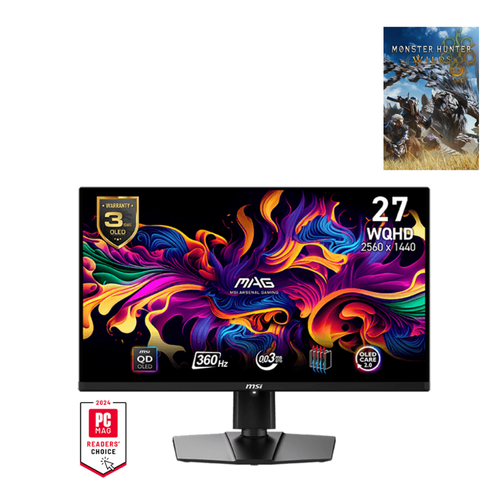 MSI MAG 271QPX QD-OLED 26.5 2560x1440 360Hz 0.03 ms HDMI DP Type-C HDR 400 FreeSync Gaming Monitr