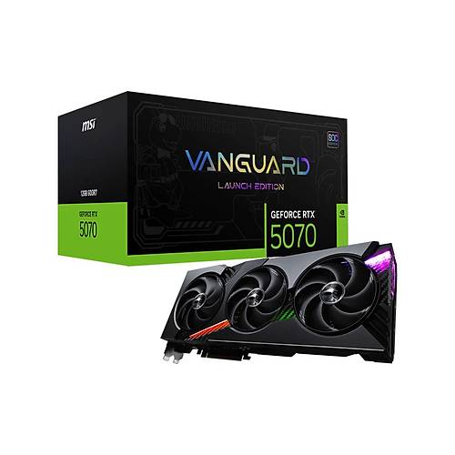 MSI GeForce RTX 5070 12G Vanguard Soc Launch Edition 12GB GDDR7 192bit DX12 PCIe 5.0 (3xDP 1xHDMI) Ekran Kart