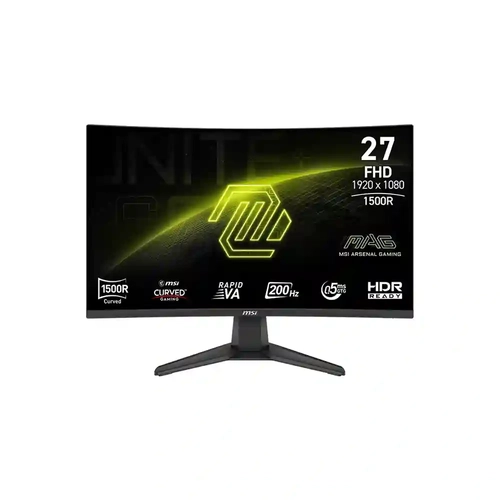 MSI MAG 276CF E20 27 1920x1080 FHD 200Hz 0.5ms HDMI DP FreeSync Premium 1500R Curved Led Gaming Monit�r
