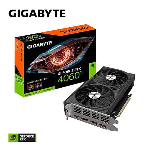 Gigabyte GeForce RTX 4060 Ti Windforce OC 16G 16GB 128Bit GDDR6 GV-N406TWF2OC-16GD