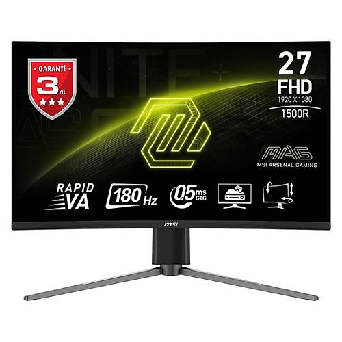 MSI MAG 27C6PF 27 1920x1080 180Hz 0.5ms (GTG) HDMI DP Curved Adaptive Sync Gaming Monitr