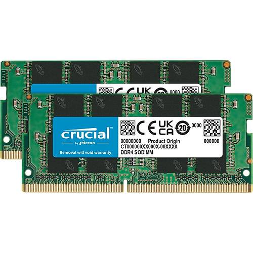 Crucial 16GB (2x8GB) DDR4 3200MHz CL22  1.2V SODIMM Notebook Ram CT2K8G4SFRA32A