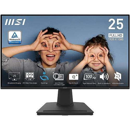 MSI PRO MP252 24.5 1920x1080 100Hz 1ms HDMI DP Adaptive Sync IPS Monitr