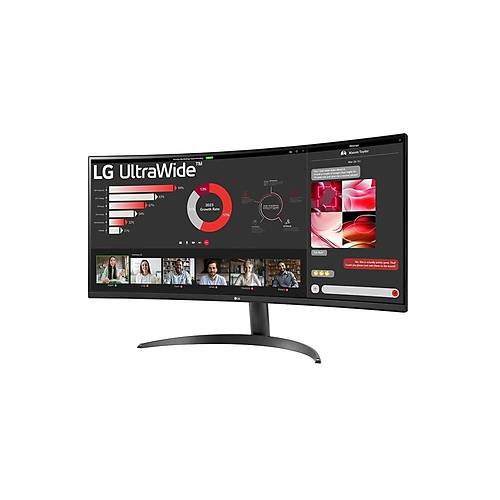 Lg 34WR50QC-B 34 3440x1440 100Hz 5ms HDMI DP HDR10 Curved FreeSync Premium Led Monitr