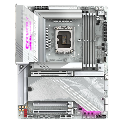 Gigabyte Z890 AORUS ELITE X ICE DDR5 9500 MHz (OC) M.2 USB 2.0 USB 3.2 Thunderbolt Wi-Fi 7 2.5G LAN ATX Soket 1851