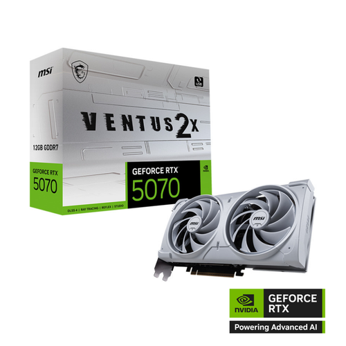 MSI GeForce RTX 5070 12G Ventus 2X White 12GB GDDR7 192bit DX12 PCIe 5.0 (3xDP 1xHDMI) Ekran Kart