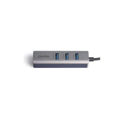 Dark USB Type-C - Ethernet ve USB 3.0 oklayc Adaptr