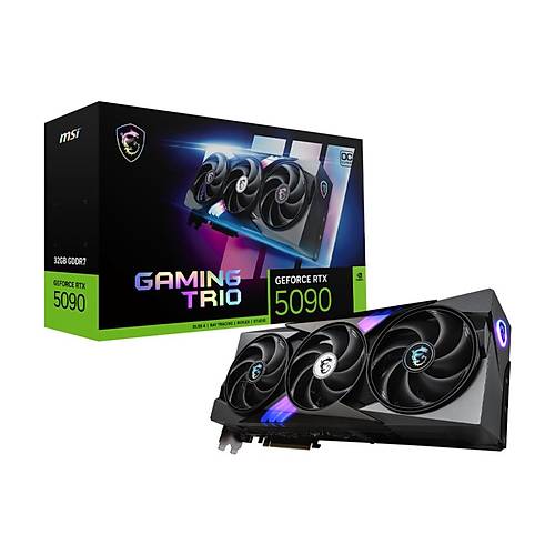 MSI GeForce RTX 5090 32G Gaming Trio OC 32GB GDDR7 512bit DX12 PCIe 5.0 (3xDP 1xHDMI) Ekran Kart