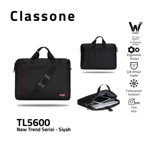 Classone Ultracase WTXpro Su Ge�irmez 15.6 Notebook �antas� Siyah TL5600