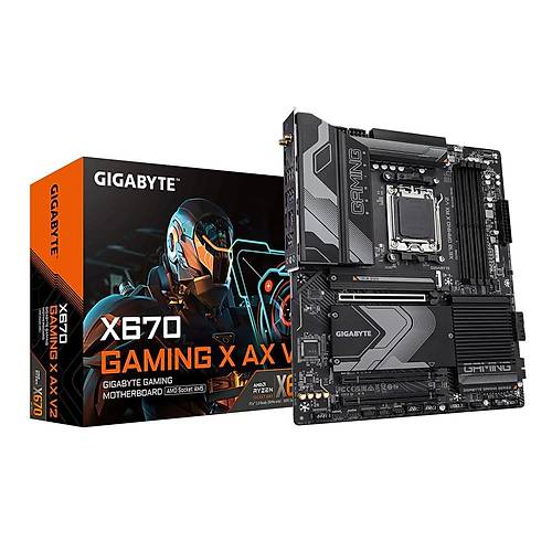 Gigabyte X670 GAMING X AX V2 Wi-Fi DDR5 8000 MHz (OC) PCI-E Gen3 M.2 USB 3.2 HDMI 2.5G LAN Wi-Fi 6E ATX AM5