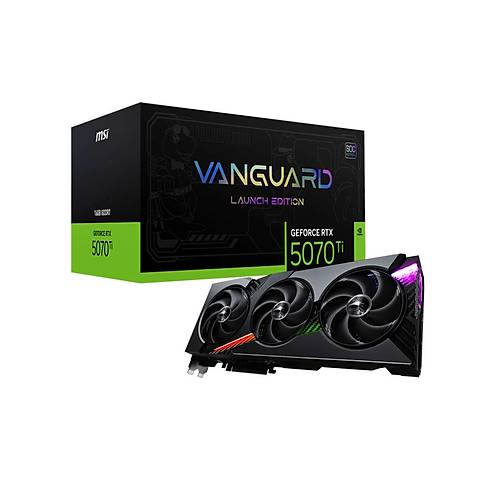 MSI GeForce RTX 5070 Ti 16G Vanguard Soc Launch Edition 16GB GDDR7 256bit DX12 PCIe 5.0 (3xDP 1xHDMI) Ekran Kart