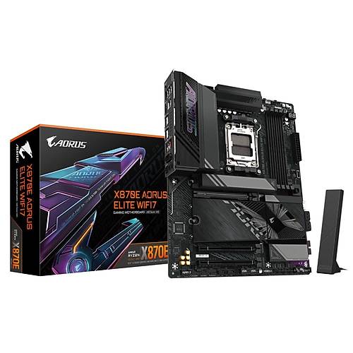 Gigabyte X870E AORUS ELITE WIFI7 DDR5 8200 MHz (OC) M.2 USB 2.0 USB 3.2 HDMI USB-C 2.5G LAN ATX Soket AM5