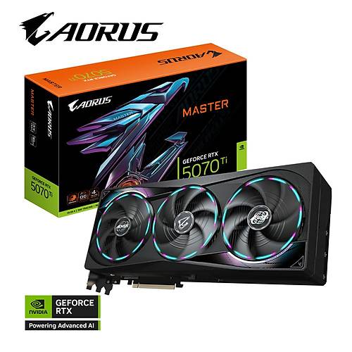 Gigabyte Aorus GeForce RTX 5070 Ti Master 16GB 256bit GDDR7 GV-N507TAORUS M-16GD