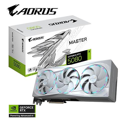 Gigabyte Aorus GeForce RTX 5080 Master ICE 16GB 256bit GDDR7 GV-N5080AORUSM ICE-16GD