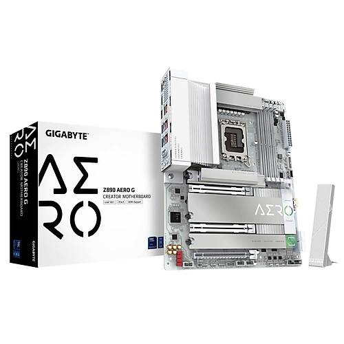 Gigabyte Z890 AERO G DDR5 9200 MHz (OC) M.2 USB 2.0 USB 3.2 Thunderbolt Wi-Fi 7 2.5G LAN ATX Soket 1851