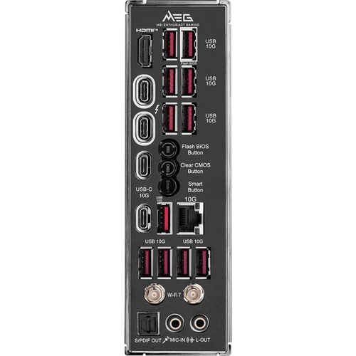 MSI MEG Z890 ACE DDR5 9200MHz (OC) USB 20Gbps 5xM.2 Thunderbolt 4 HDMI DP 10G LAN WiFi 7 ATX Soket 1851