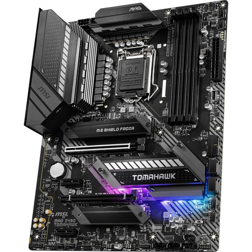 MSI MAG Z490 TOMAHAWK DDR4 4800MHz (OC) PCI-E Gen 4 M.2 USB 3.2 RGB 1x2.5G LAN 1x1G LAN ATX Soket 1200