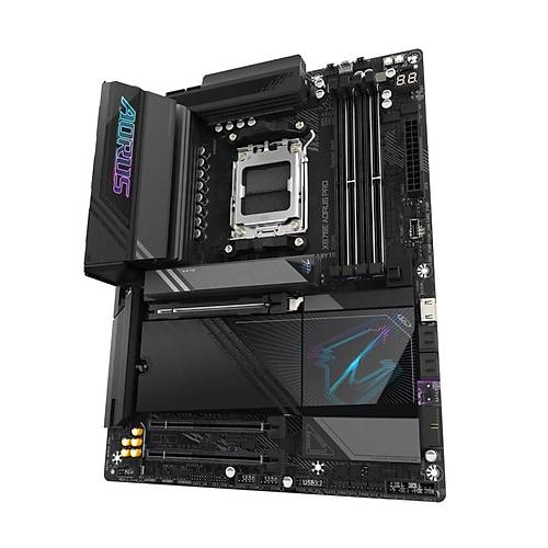 Gigabyte X870E AORUS PRO DDR5 8200 MHz (OC) M.2 USB 2.0 USB 3.2 HDMI USB-C Wi-Fi 7 2.5G LAN ATX Soket AM5