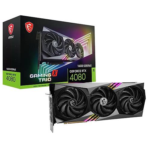 MSI GeForce RTX 4080 16GB GAMING X TRIO 256Bit GDDR6X DLSS 3 Ekran Kart