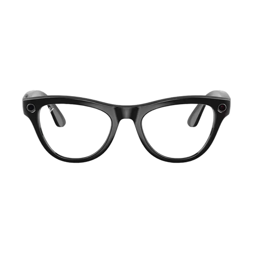 Ray-Ban Meta Skyler Ak�ll� G�zl�k Parlak Siyah �er�eve G�k Mavisi �effaf I���a G�re Koyula�an Cam Rengi