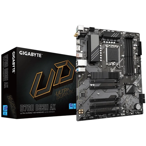 Gigabyte B760 DS3H AX DDR5 7600MHz (OC) M.2 HDMI DP 1GbE Lan Wi-Fi 6E ATX Soket 1700 Anakart