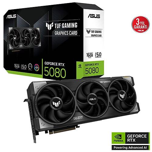 ASUS TUF Gaming GeForce RTX 5080 16GB GDDR7 Ekran Kart