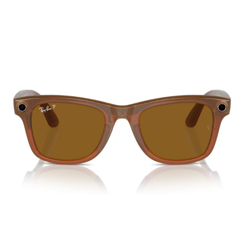 Ray-Ban Meta Wayfarer Akilli Gozluk Parlak Karamel Polarize Kahverengi RW4008