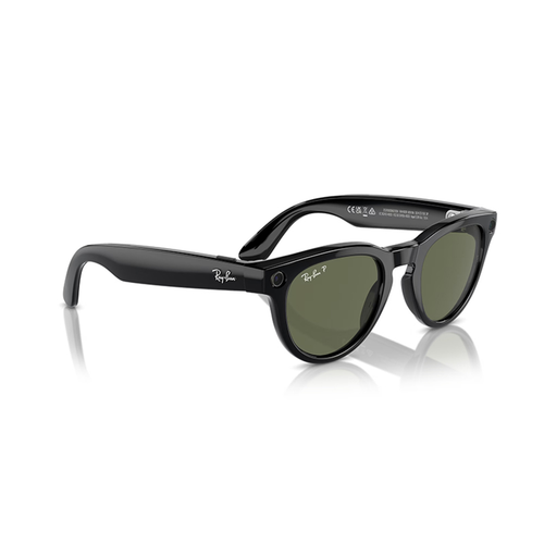 Ray-Ban Meta Headliner Ak�ll� G�zl�k Parlak Siyah Polarize G15 Ye�il