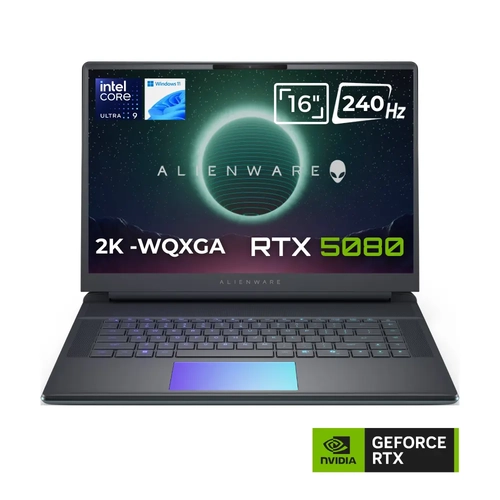 Dell Alienware 16 Area-51 AA16250 Ultra 9 275HX 32GB 3TB SSD 16GB RTX5080 175W 16 WQXGA 240Hz Windows 11 ngilizce Klavye