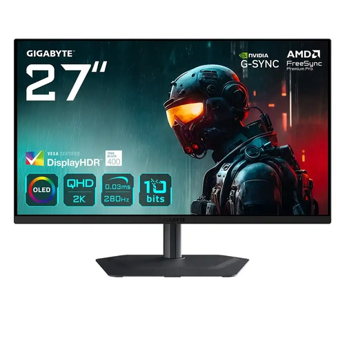 Gigabyte MO27Q2A 27 2560x1440 QHD 280Hz 0.03 ms HDMI DP Type-C True Black 400 QD-OLED Gaming Monit�r