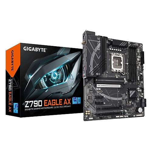 Gigabyte Z790 EAGLE AX Wi-Fi DDR5 7600 MHz (OC) PCI-E Gen5 M.2 USB 3.2 DP HDMI 2.5G LAN Wi-Fi 6E ATX Soket 1700