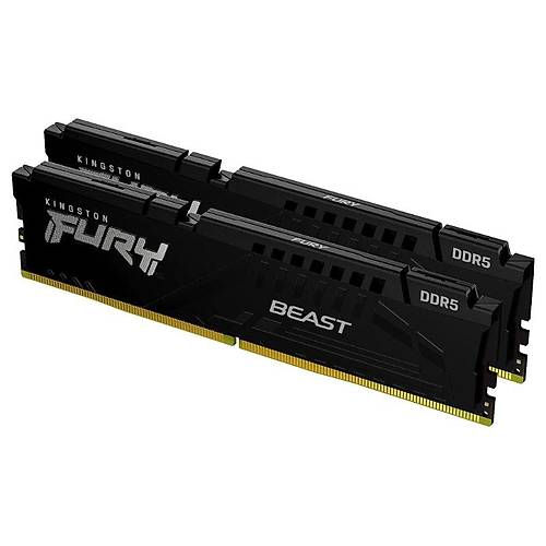 Kingston Fury Beast 32GB (2x16GB) DDR5 5600MHz CL40 Soutuculu Dual Kit Siyah Ram KF556C40BBK2-32