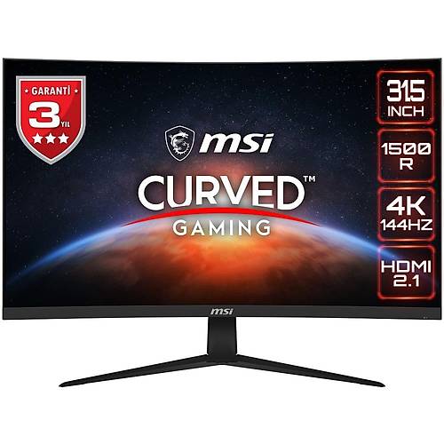 MSI G321CU 31.5 3840x2160 144Hz 1ms HDMI DP Type-C Curved Gaming Monitr