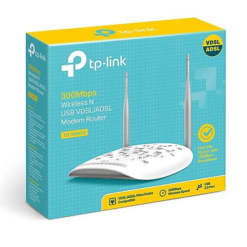 TP-Link TD-W9970 2.4GHz 300Mbps Wi-Fi N USB VDSL/ADSL Modem Router