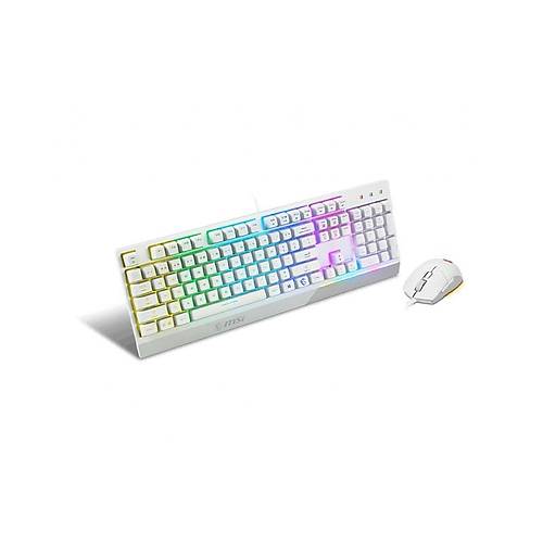 MSI Vigor GK30 Combo Kablolu Gaming Klavye Mouse Beyaz