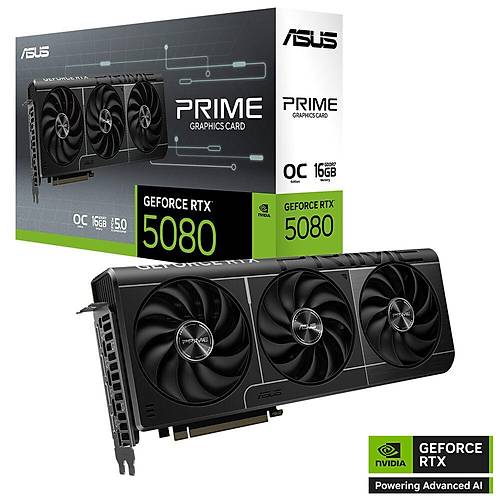 ASUS PRIME GeForce RTX 5080 16GB GDDR7 OC Edition Ekran Kart