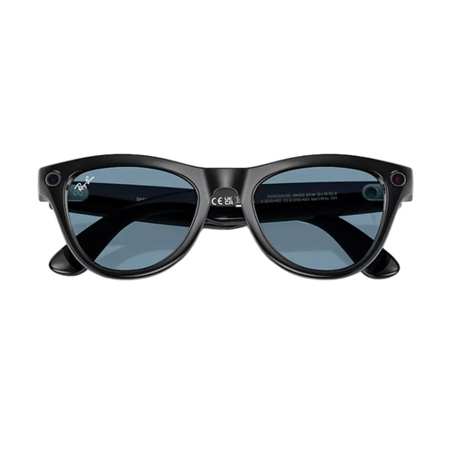 Ray-Ban Meta Skyler Ak�ll� G�zl�k Parlak Siyah �er�eve G�k Mavisi �effaf I���a G�re Koyula�an Cam Rengi