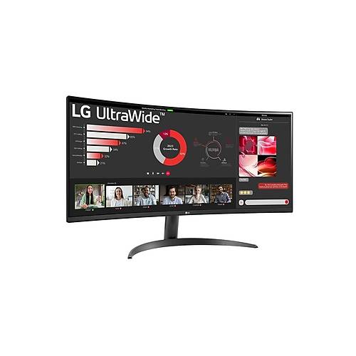 Lg 34WR50QC-B 34 3440x1440 100Hz 5ms HDMI DP HDR10 Curved FreeSync Premium Led Monitr