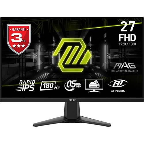 MSI MAG 275F 27 1920x1080 180Hz 1ms HDMI DP Adaptive Sync Gaming Monitr