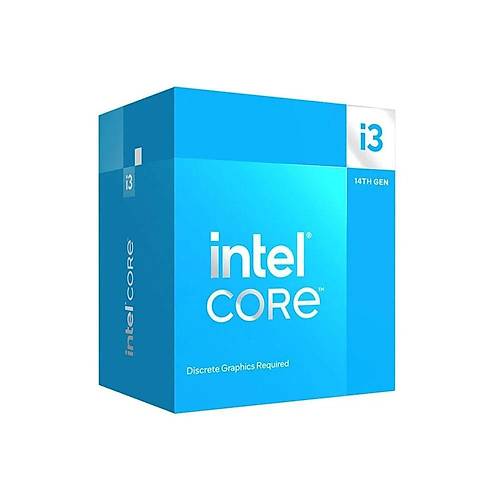 Intel Core i3 14100F Soket 1700 3.5GHz 12MB Cache lemci Fanl Kutulu