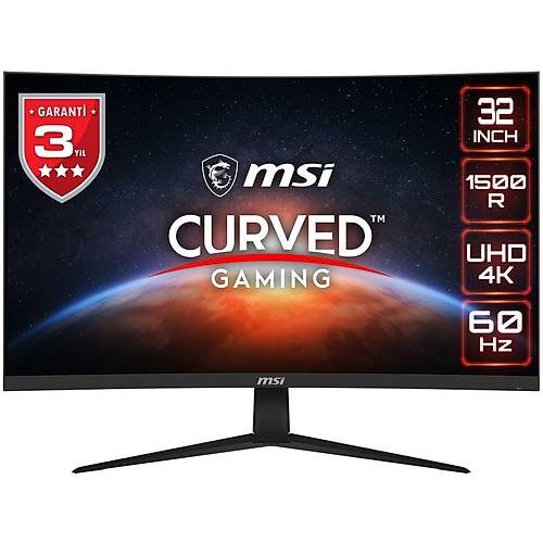 MSI G321CUV 31.5 3840x2160 60Hz 4ms HDMI DP HDR Curved Gaming Monitr