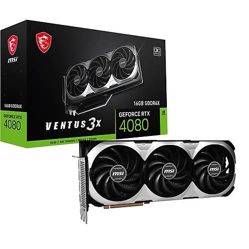 MSI GeForce RTX 4080 16GB VENTUS 3X OC 256Bit GDDR6X DLSS 3 Ekran Kart