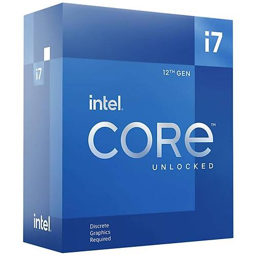 Intel Core i7 12700KF Soket 1700 2.7GHz 25MB Cache lemci Fansz Kutulu