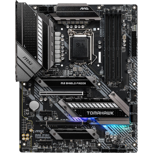 MSI MAG Z490 TOMAHAWK DDR4 4800MHz (OC) PCI-E Gen 4 M.2 USB 3.2 RGB 1x2.5G LAN 1x1G LAN ATX Soket 1200