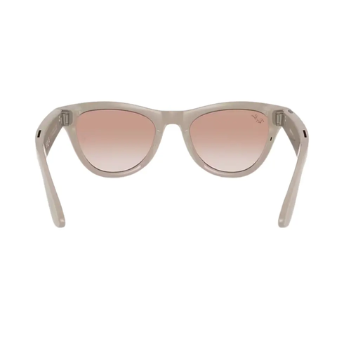 Ray-Ban Meta Skyler Ak�ll� G�zl�k Parlak Kire�li Gri �er�eve Tar��n Pembesi Cam Rengi