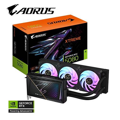 Gigabyte Aorus GeForce RTX 5080 Xtreme WaterForce 16GB 256bit GDDR7 GV-N5080AORUSX W-16GD